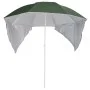 Sombrilla de playa con paredes laterales verde 215 cm de vidaXL, Sombrillas - Ref: Foro24-318838, Precio: 34,75 €, Descuento: %