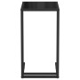 Mesa auxiliar de ordenador vidrio transparente negro 50x35x65cm en Mesas auxiliares | Comprar online en Foru.es