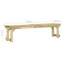 Banco de jardín de madera de pino impregnada 180 cm de vidaXL, Bancos de jardín - Ref: Foro24-318414, Precio: 154,43 €, Descu...