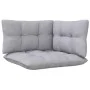 3-seater garden sofa with solid gray pine wood cushions by vidaXL, Outdoor sofas - Ref: Foro24-3096099, Price: 250,05 €, Disc...