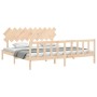 Estructura de cama con cabecero madera maciza 200x200 cm de vidaXL, Camas y somieres - Ref: Foro24-3193486, Precio: 147,18 €,...