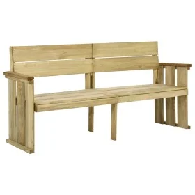 Banco de jardín de madera de pino impregnada 172 cm de vidaXL, Bancos de jardín - Ref: Foro24-318408, Precio: 88,35 €, Descue...