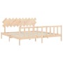 Estructura de cama con cabecero madera maciza 200x200 cm de vidaXL, Camas y somieres - Ref: Foro24-3193486, Precio: 147,18 €,...