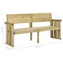 Banco de jardín de madera de pino impregnada 172 cm de vidaXL, Bancos de jardín - Ref: Foro24-318408, Precio: 99,11 €, Descue...