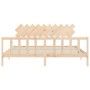 Estructura de cama con cabecero madera maciza 200x200 cm de vidaXL, Camas y somieres - Ref: Foro24-3193486, Precio: 147,18 €,...