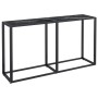 Mesa consola vidrio templado mármol negro 140x35x75,5cm en Mesas auxiliares | Comprar online en Foru.es