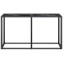 Mesa consola vidrio templado mármol negro 140x35x75,5cm en Mesas auxiliares | Comprar online en Foru.es