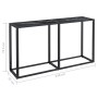 Mesa consola vidrio templado mármol negro 140x35x75,5cm en Mesas auxiliares | Comprar online en Foru.es