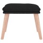 Reposapiés de tela color negro 45x29,5x35 cm de vidaXL, Otomanas - Ref: Foro24-341430, Precio: 36,53 €, Descuento: %