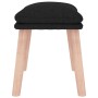 Reposapiés de tela color negro 45x29,5x35 cm de vidaXL, Otomanas - Ref: Foro24-341430, Precio: 36,53 €, Descuento: %