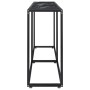 Mesa consola vidrio templado mármol negro 160x35x75,5 cm en Mesas auxiliares | Comprar online en Foru.es