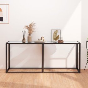 Mesa consola vidrio templado transparente 180x35x75,5 cm en Mesas auxiliares | Comprar online en Foru.es