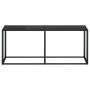 Mesa consola vidrio templado negro 180x35x75,5 cm en Mesas auxiliares | Comprar online en Foru.es