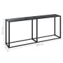 Mesa consola vidrio templado negro 180x35x75,5 cm en Mesas auxiliares | Comprar online en Foru.es