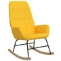 Schaukelstuhl aus senfgelbem Stoff von vidaXL, Schaukelstühle - Ref: Foro24-341260, Preis: 124,10 €, Rabatt: %