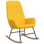 Silla mecedora de tela amarillo mostaza de vidaXL, Mecedoras - Ref: Foro24-341260, Precio: 126,29 €, Descuento: %