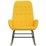 Silla mecedora de tela amarillo mostaza de vidaXL, Mecedoras - Ref: Foro24-341260, Precio: 126,29 €, Descuento: %