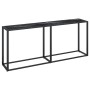 Mesa consola vidrio templado mármol negro 180x35x75,5 cm en Mesas auxiliares | Comprar online en Foru.es