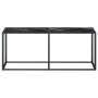 Mesa consola vidrio templado mármol negro 180x35x75,5 cm en Mesas auxiliares | Comprar online en Foru.es