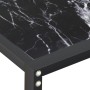 Mesa consola vidrio templado mármol negro 180x35x75,5 cm en Mesas auxiliares | Comprar online en Foru.es