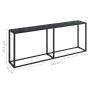 Mesa consola vidrio templado negro 200x35x75,5 cm en Mesas auxiliares | Comprar online en Foru.es