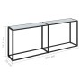 Mesa consola vidrio templado mármol blanco 200x35x75,5 cm en Mesas auxiliares | Comprar online en Foru.es