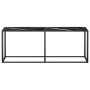 Mesa consola vidrio templado mármol negro 200x35x75,5 cm en Mesas auxiliares | Comprar online en Foru.es