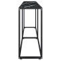 Mesa consola vidrio templado mármol negro 200x35x75,5 cm en Mesas auxiliares | Comprar online en Foru.es