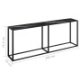 Mesa consola vidrio templado mármol negro 200x35x75,5 cm en Mesas auxiliares | Comprar online en Foru.es