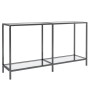 Mesa consola transparente vidrio templado 140x35x75,5 cm en Mesas auxiliares | Comprar online en Foru.es