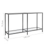 Mesa consola transparente vidrio templado 140x35x75,5 cm en Mesas auxiliares | Comprar online en Foru.es