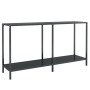 Mesa de consola vidrio templado negro 140x35x75,5 cm en Mesas auxiliares | Comprar online en Foru.es