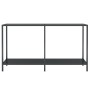 Mesa de consola vidrio templado negro 140x35x75,5 cm en Mesas auxiliares | Comprar online en Foru.es