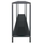 Mesa de consola vidrio templado negro 140x35x75,5 cm en Mesas auxiliares | Comprar online en Foru.es