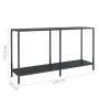 Mesa de consola vidrio templado negro 140x35x75,5 cm en Mesas auxiliares | Comprar online en Foru.es