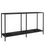 Mesa de consola vidrio templado negro 140x35x75,5 cm en Mesas auxiliares | Comprar online en Foru.es