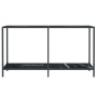 Mesa de consola vidrio templado negro 140x35x75,5 cm en Mesas auxiliares | Comprar online en Foru.es