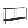 Mesa de consola vidrio templado negro 140x35x75,5 cm en Mesas auxiliares | Comprar online en Foru.es