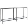 Mesa consola vidrio templado transparente 160x35x75,5 cm en Mesas auxiliares | Comprar online en Foru.es