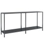 Mesa consola vidrio templado negro 160x35x75,5 cm en Mesas auxiliares | Comprar online en Foru.es