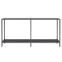 Mesa consola vidrio templado negro 160x35x75,5 cm en Mesas auxiliares | Comprar online en Foru.es