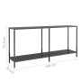 Mesa consola vidrio templado negro 160x35x75,5 cm en Mesas auxiliares | Comprar online en Foru.es
