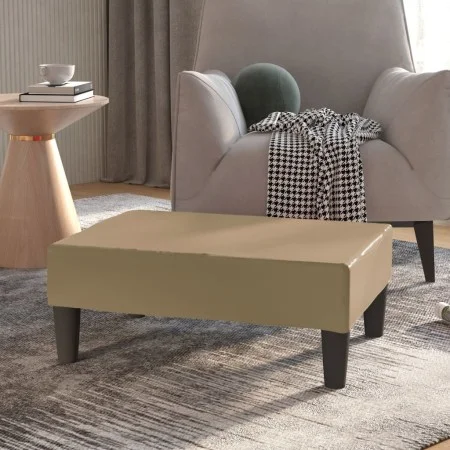 Reposapiés de cuero sintético capuchino 78x56x32 cm de vidaXL, Otomanas - Ref: Foro24-337714, Precio: 48,51 €, Descuento: %