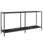 Mesa consola vidrio templado negro 160x35x75,5 cm en Mesas auxiliares | Comprar online en Foru.es