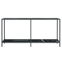 Mesa consola vidrio templado negro 160x35x75,5 cm en Mesas auxiliares | Comprar online en Foru.es