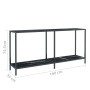 Mesa consola vidrio templado negro 160x35x75,5 cm en Mesas auxiliares | Comprar online en Foru.es