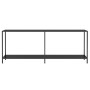 Mesa consola vidrio templado negro 200x35x75,5 cm en Mesas auxiliares | Comprar online en Foru.es