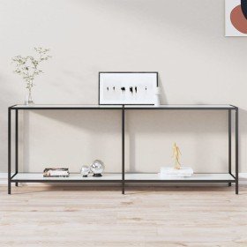 Mesa consola vidrio templado blanco 200x35x75,5 cm en Mesas auxiliares | Comprar online en Foru.es