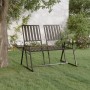Banco de jardín de dos plazas 165 cm acero negro de vidaXL, Bancos de jardín - Ref: Foro24-318819, Precio: 130,06 €, Descuent...