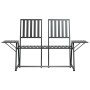 Banco de jardín de dos plazas 165 cm acero negro de vidaXL, Bancos de jardín - Ref: Foro24-318819, Precio: 130,06 €, Descuent...